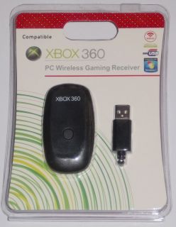 XBOX 360 PC Wireless Gamer Gaming Receiver Adapter Controller Black 