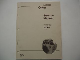 Onan N52M Engine Factory Service Shop Repair Manual 940 0752 (Spec A 