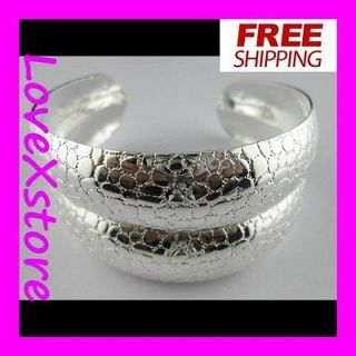   Silver Plated 5 Cube Snake Chain Bracelet Fashion Bangle Bracelets