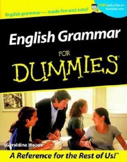 English Grammar for Dummies by Geraldine Woods 2001, Paperback