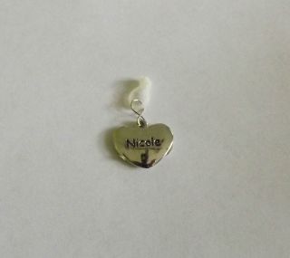GANZ PUFFED HEART PERSONALIZED CHARMS OR PENDANTS LETTER N,O,P,R 