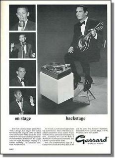 1967 Joey Bishop music entertainer   Garrard record player photo ad