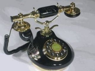 Beautiful Porcelain Telephone Old Fashioned Phone Nostalgic Black w 