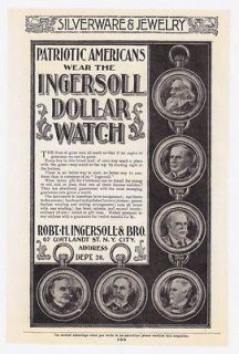 Antique 1898 Old INGERSOLL Pocket WATCH Vintage ~ Quality REPRINT AD
