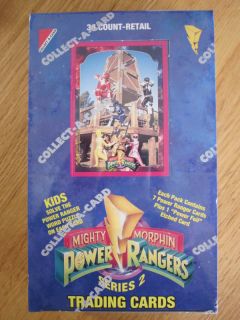 SEALED BOX MIGHTY MORPHIN POWER RANGERS SERIES 2 CARDS!