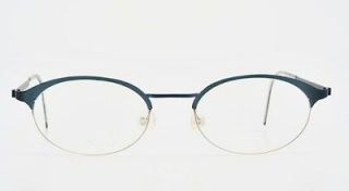 LINDBERG strip titanium grey blue oval design eyeglasses/ Denmark 