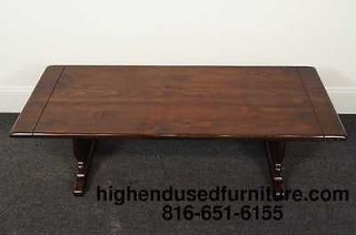 ETHAN ALLEN Antiqued Pine 54 Trestle Coffee Table 12 8000