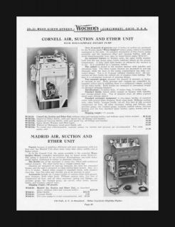 Air, Suction & Ether Cabinets, Surgical,Catalog Page, Vintage Original 