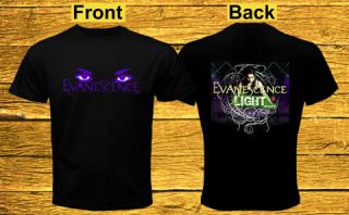 Evanescence LIGHT Music America Rock Band Black T Shirt Tee Sise  S 