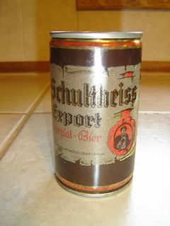 Schultheiss Export Germany Bottom Opened Steel Beer Can