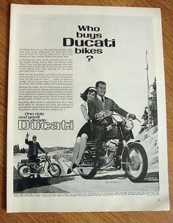 1965 Ducati Motorcycle Bikes Ad 50 CC Falcon & 160cc OHC Monza Jr