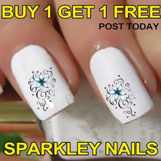   flowers Nail Art Decals Stickers Water Transfer False/Natural nails