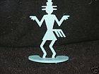 SW Teal Indian metal sculpture figure art 5 inches
