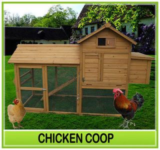   DELUXE WOOD CHICKEN COOP NEST GOOSE BOX POULTRY HEN HOUSE HUTCH FARM