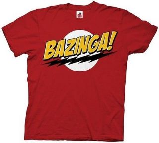 Big Bang Theory Bazinga Red TV Funny Adult Small T Shirt