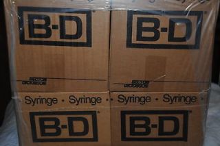 ml BD syringe , 4 boxes of 100, 400 total without needle; leur loc