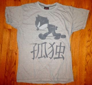 New Authentic Felix The Cat Asian Text Juniors T Shirt