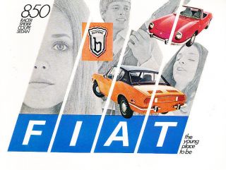  Fiat 850 Deluxe Original Sales Brochure Catalog   Racer Spider Coupe 