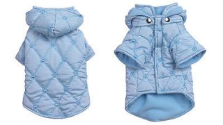   chi poodle maltese BLUE QUILTED DOG COAT jacket clothes apparel S