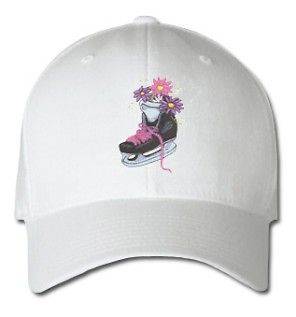 Hockey Skate Sports Sport Design Embroidered Embroidery Hat Cap