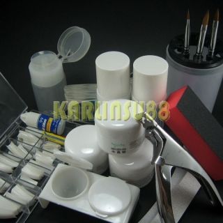 Professional Acrylic Nail Art Full Kit Set Powder Tips