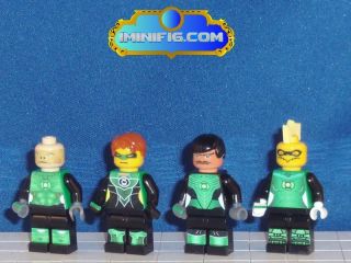 Custom LEGO Batman minifig Green Lantern 4 figs #030A