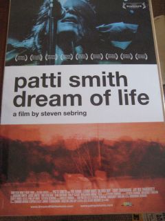   Patti Smith Dream of life Movie Poster Steven Sebring Music Band Film