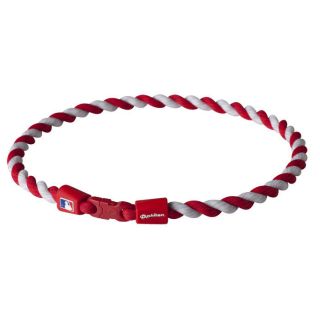 Phiten MLB Tornado Titanium Necklace   Red/White   22 Inch