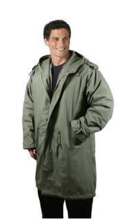 51 Coat Fishtail Parka Jacket, Olive Mens Sizes