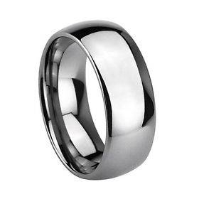   Ring 8MM Men Irresistible Classic Dome Ring Wedding Band TG004