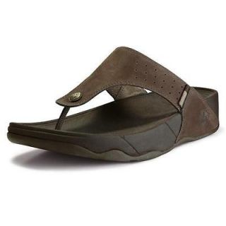 FitFlop Mens Trakk Nubuck Brown or Black Nubuck Sandals Size 8 9 10 