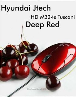 Tuscani] Noiseless Quiet Mouse Mice Deep Red Color Silent Calm Public 