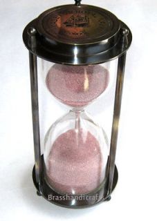 Brass Sand Timer London Hourglass Sand Timer Antique Reproduction