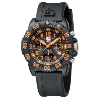   Chronograph Rubber Band, Orange Accents Watch: Watches: 