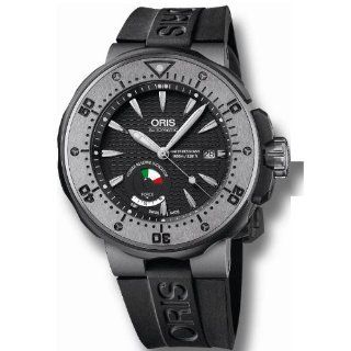 Oris Mens 01 667 7645 7284 Set Prodiver Black Dial Watch Watches 