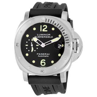 Panerai Mens M00024 Luminor Submersible Black Dial Watch Watches 