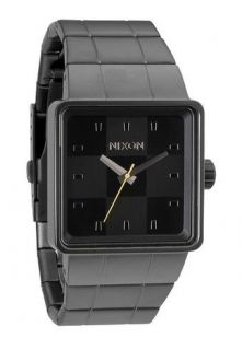 NIXON Mens NXA013680 Square Dial Gunmetal Ion Plated Watch Watches 
