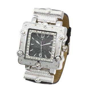   /Techno Bling Big Face Genuine Diamond Watch: Watches: 