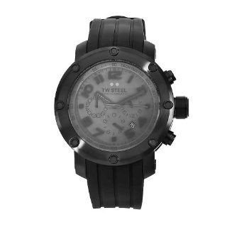 TW Steel Mens TW128 Grandeur Tech Black Rubber Chronograph Dial Watch 