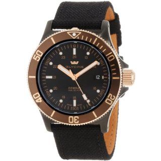 Glycine Combat Sub Automatic Black Dial on Rubber Strap Watches 