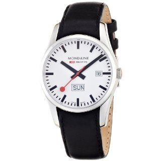Mondaine Mens A667.30340.11SBB Retro Gents Day Date Leather Band 