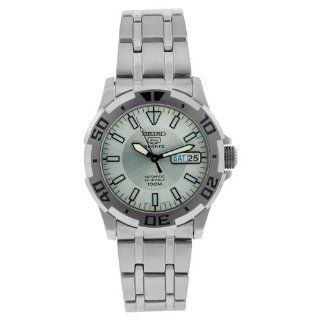 Seiko Mens SNZJ37 Stainless Steel Analog with Silver Dial Watch 
