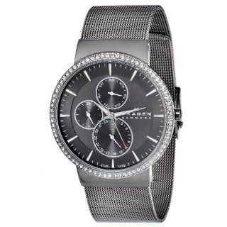 Skagen Womens 357XLMM Stainless Steel Grey Dial Watch: Watches 