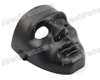 Airsoft Man Face Guard Mask Full Face Defense Black
