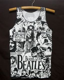 New Beatles singlet tank top shirt pop rock band tour 34 SIZE S