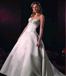Reduced Justin Alexander Bridal Gown, Style 8163, Oyster, Size 12
