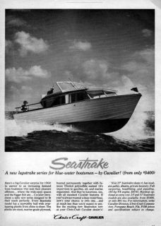 1964 Chris Craft Cavalier Seastrake Original Boat Ad