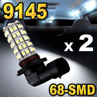 2x 9145 9140 H10 White LED Bulbs 68 SMD For Driving Fog Light #B68 