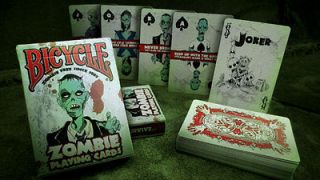   Zombie Playing Cards Attack Scary Halloween Monster Walking Dead