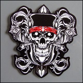Skull Sticker vinyl bandana gangster rap metal decal car bike tuning 
